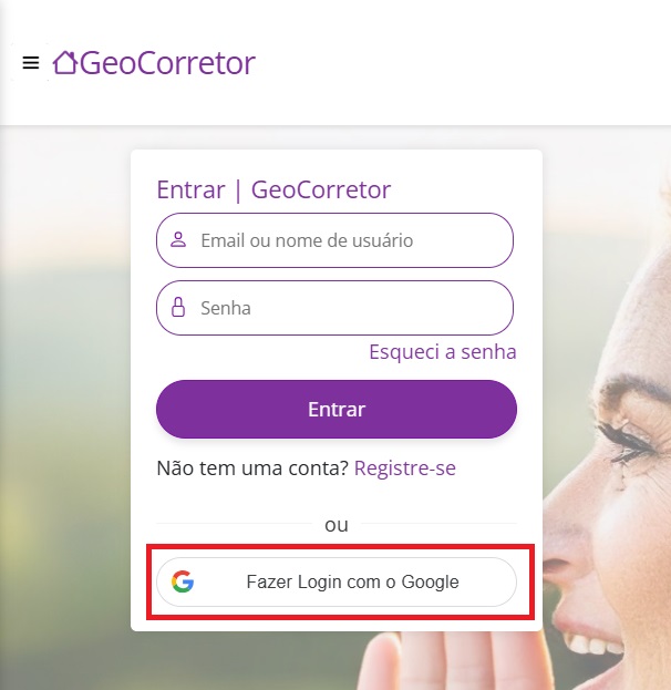 Ícone de login