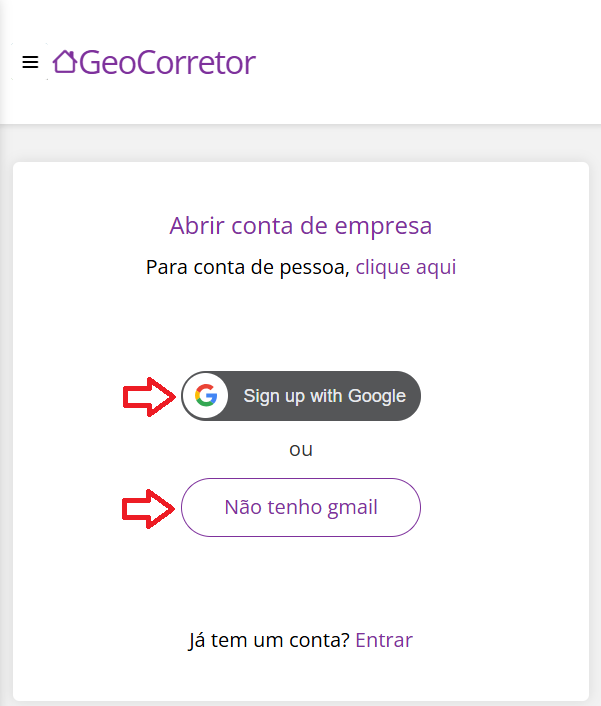 Ícone de login