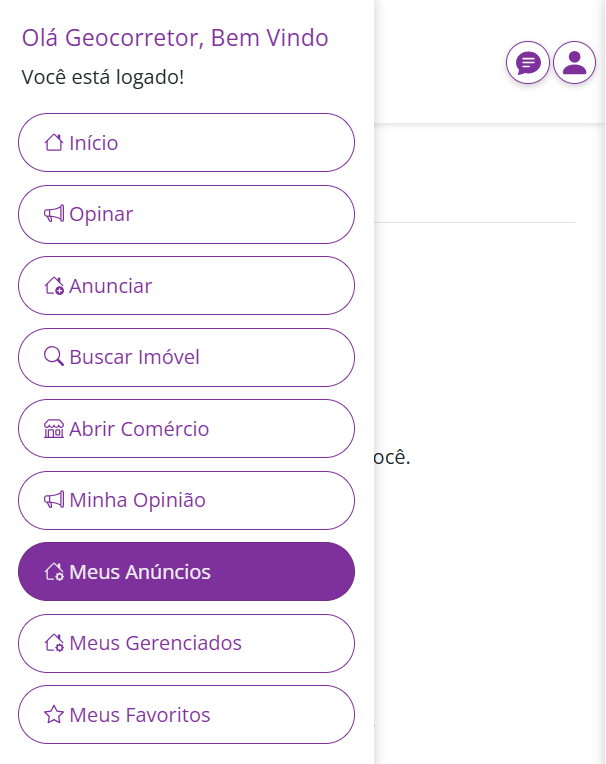 Ícone de login