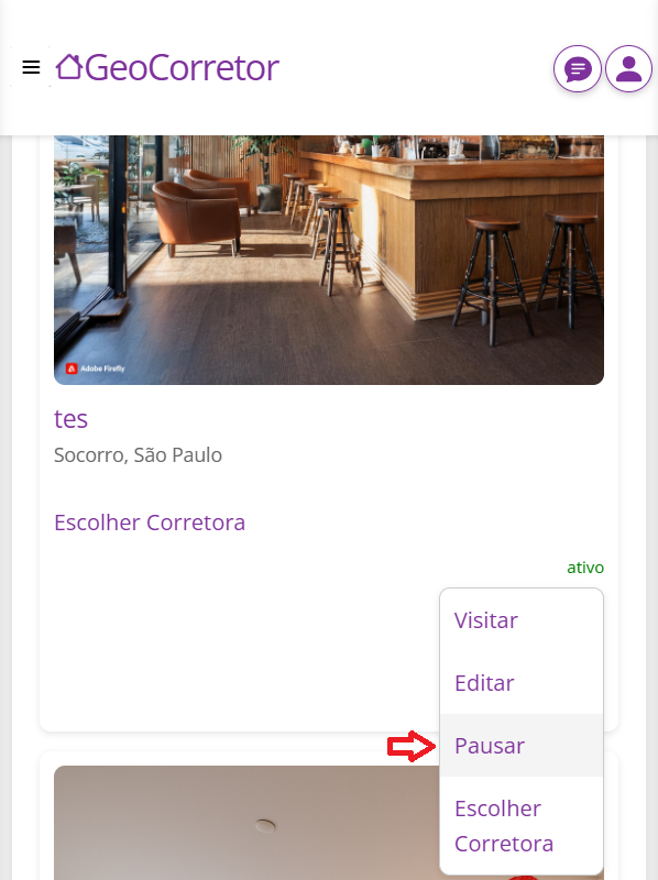 Ícone de login